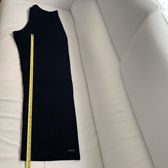 Athleta  High Rise Straight Zip Closure Front Pocket Logo Women’s Pants Size LT - Picture 4 of 7